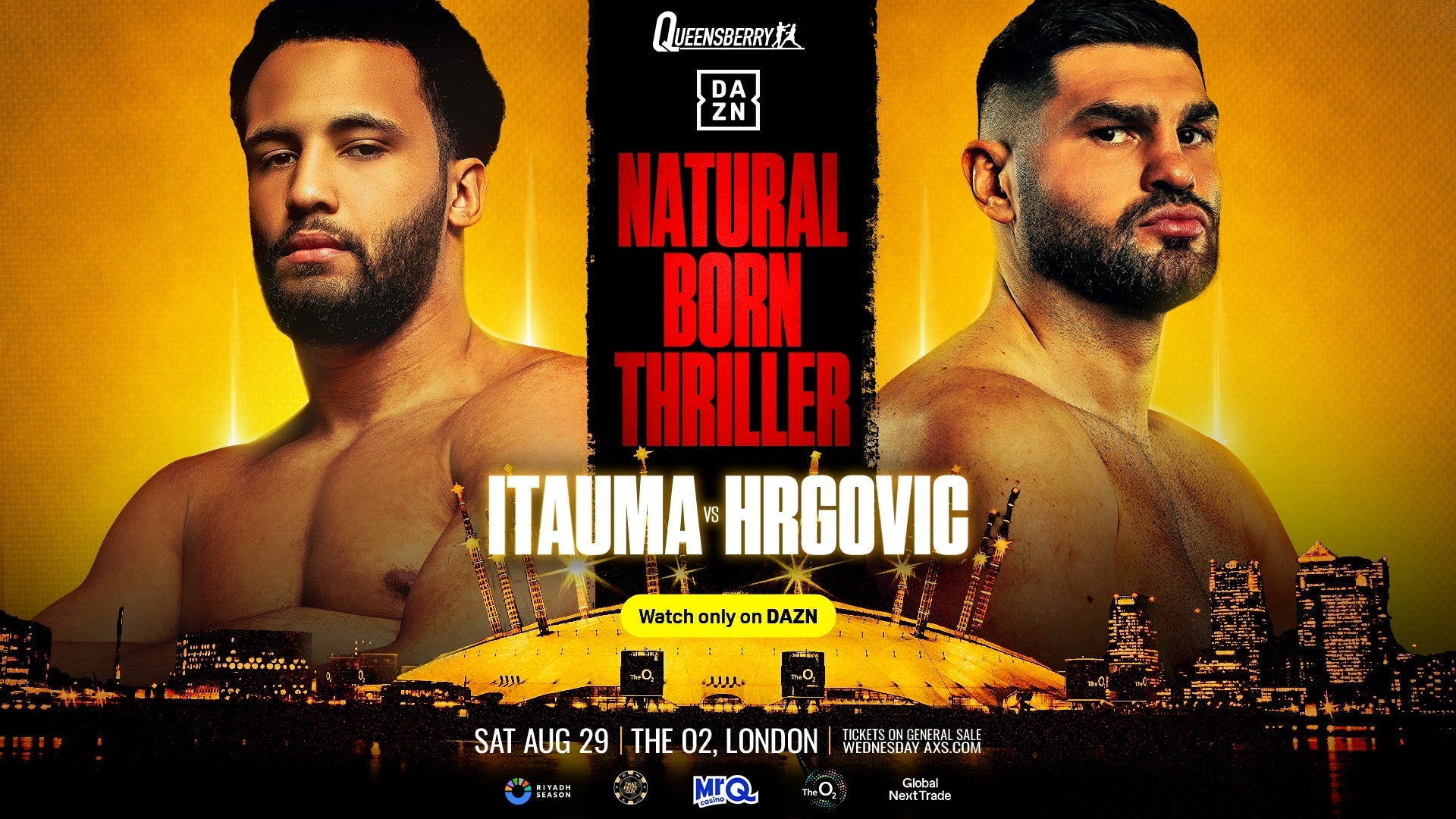 ITAUMA V HRGOVIC SET FOR THE O2 ON AUGUST 29 - Queensberry