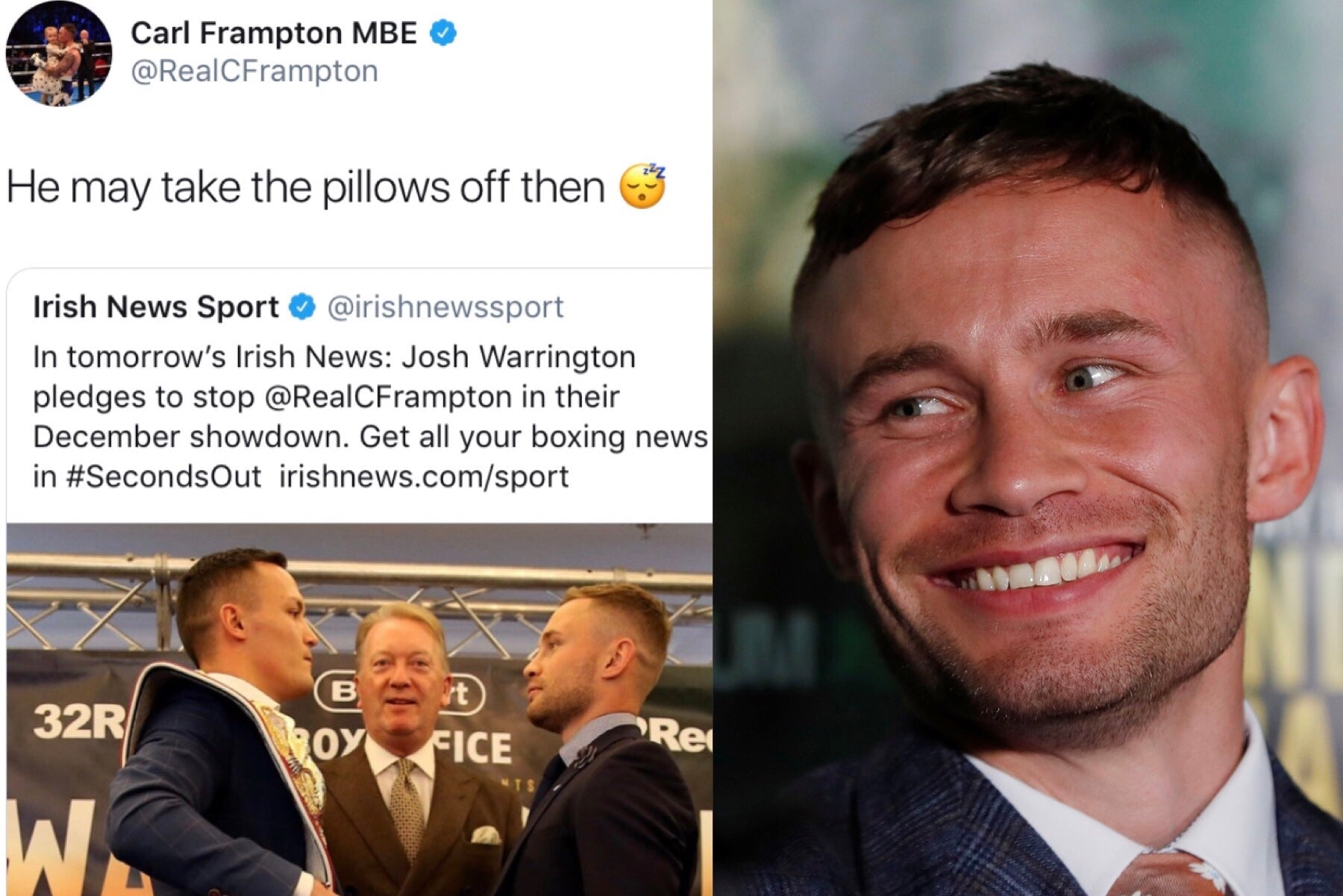 Frampton Mocks Warrington Knockout Record
