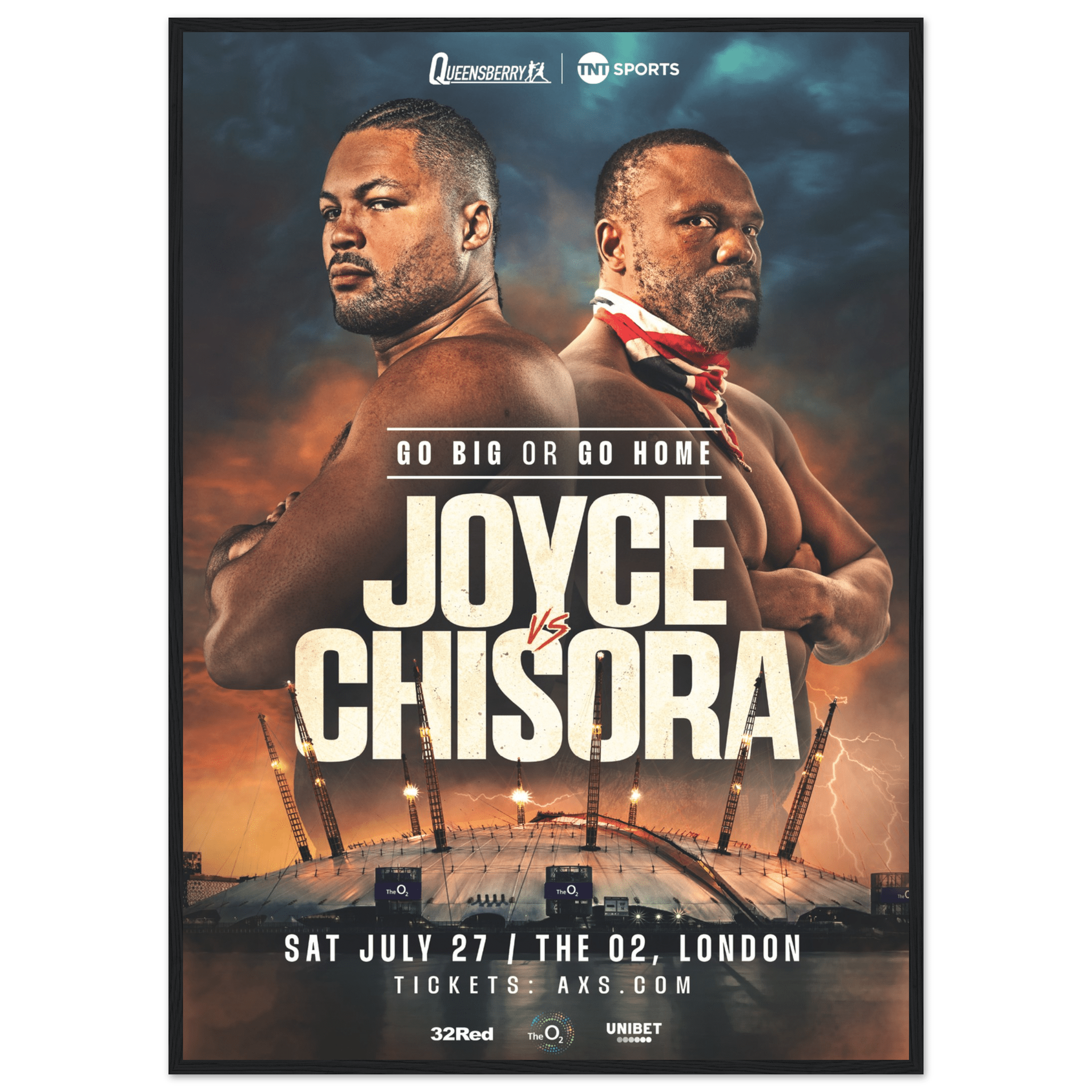 Joe Joyce vs Derek Chisora - Framed Fight Night Official Poster - Queensberry