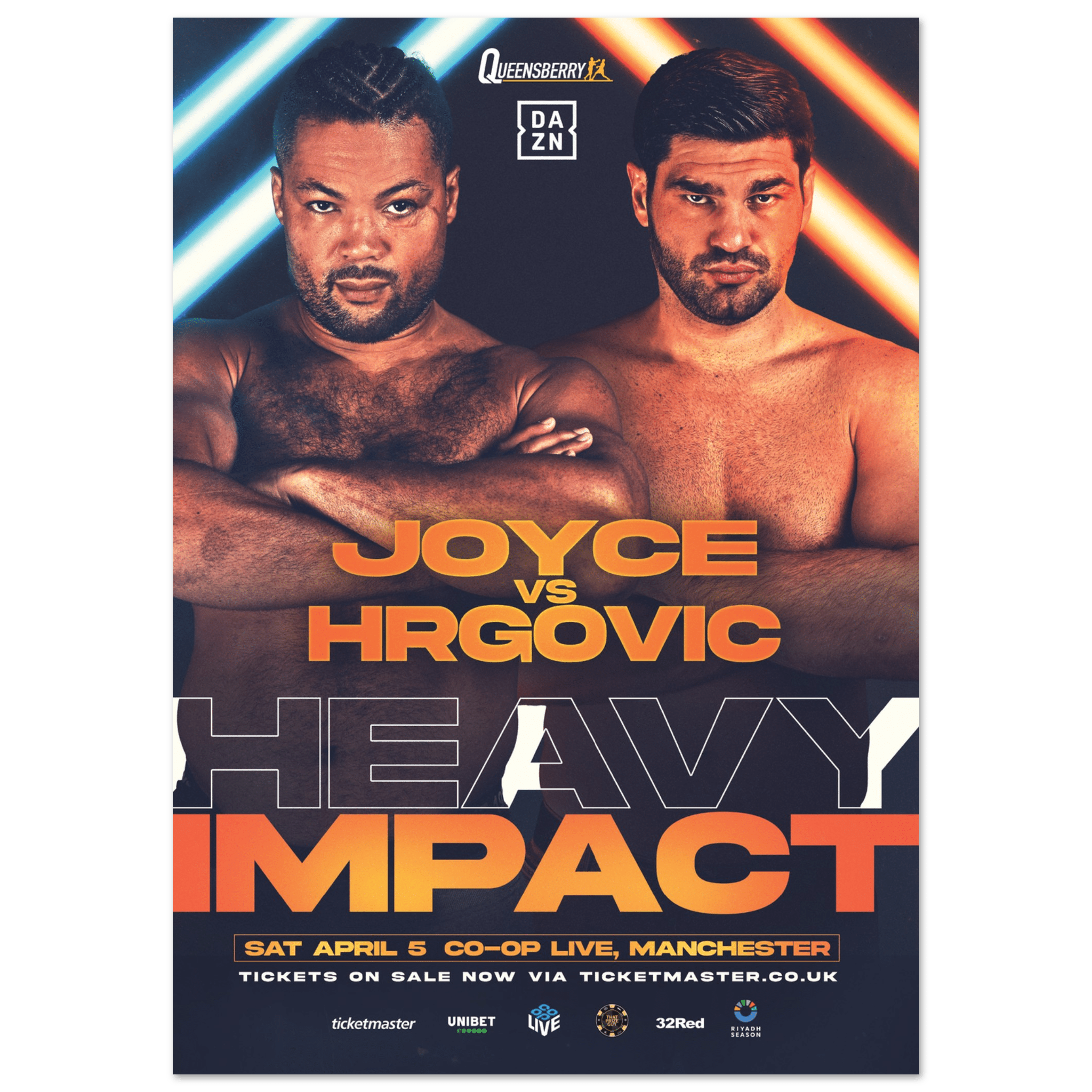 Joe Joyce vs Filip Hrgovic - Fight Night Official Poster - Queensberry