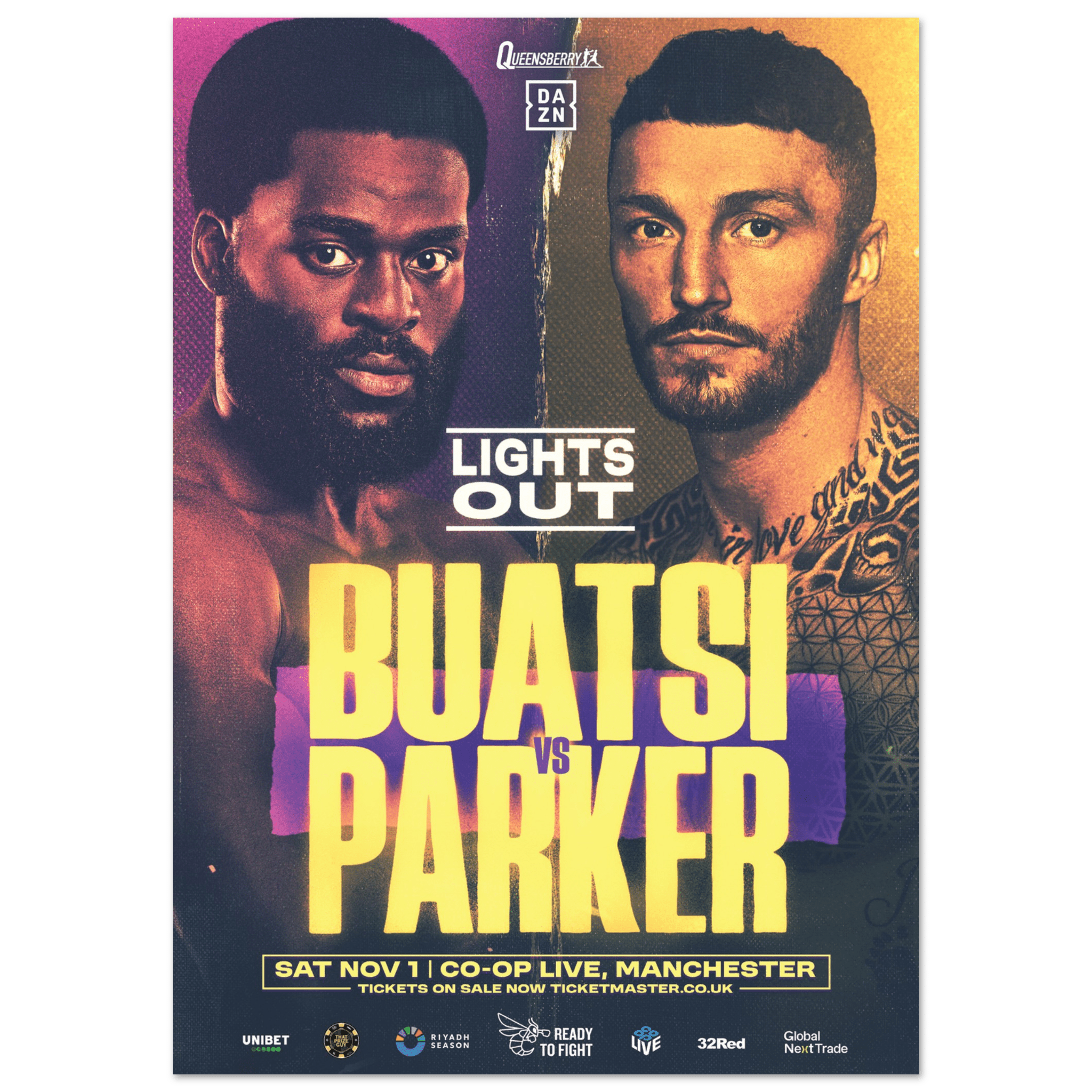 Joshua Buatsi vs Zach Parker - Fight Night Official Poster - Queensberry