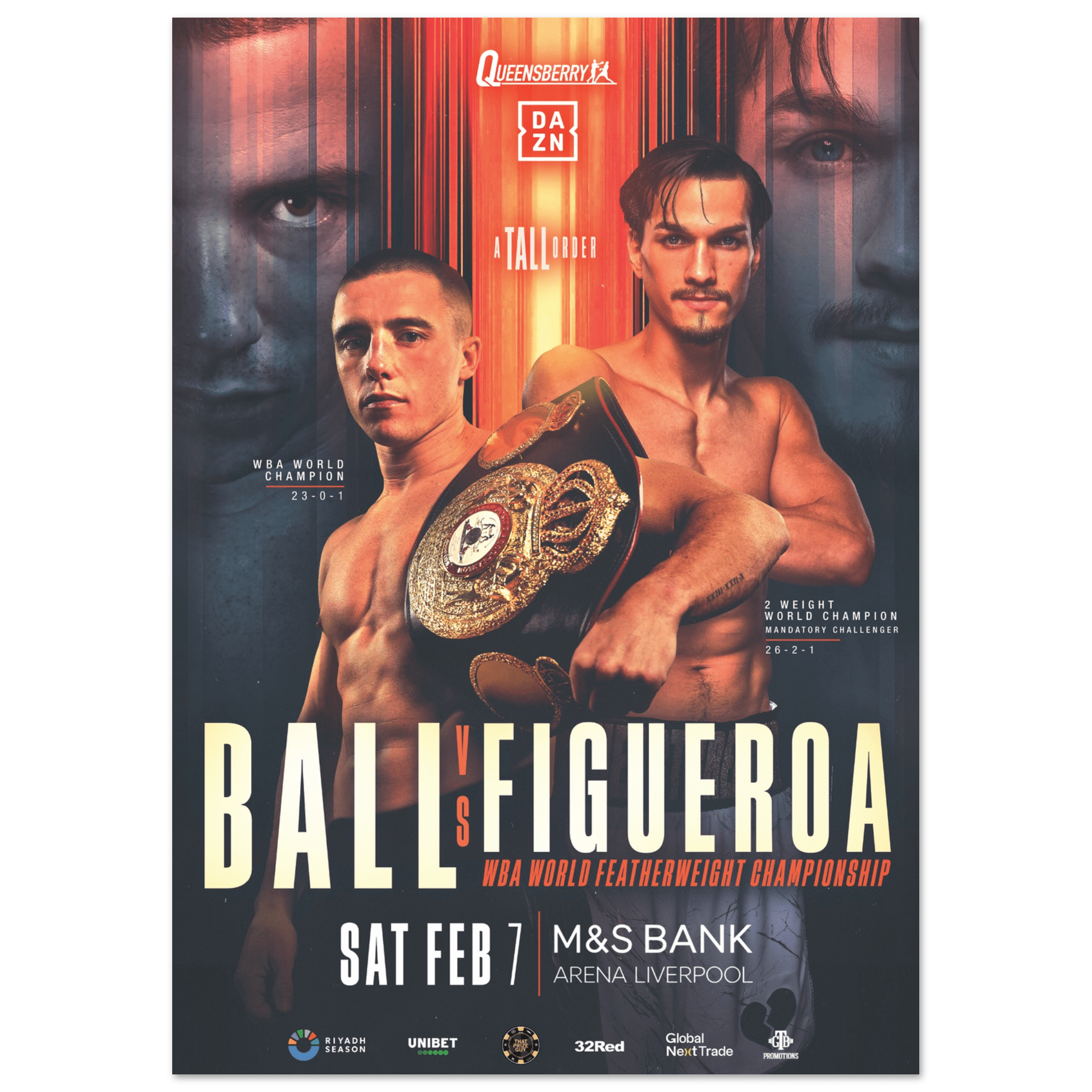 Nick Ball vs Brandon Figueroa - Fight Night Official Poster - Queensberry