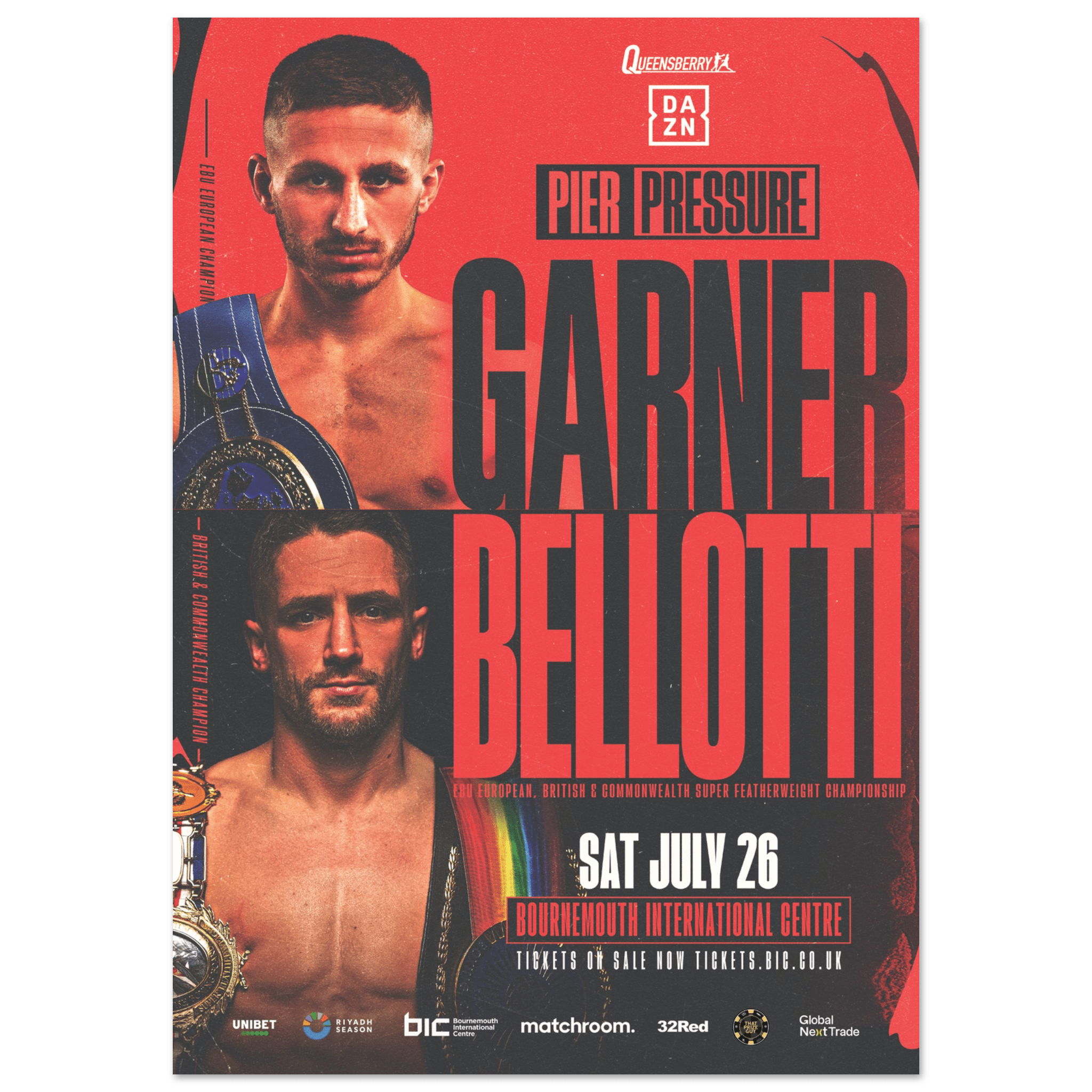Ryan Garner vs Reece Bellotti - Fight Night Official Poster - Queensberry