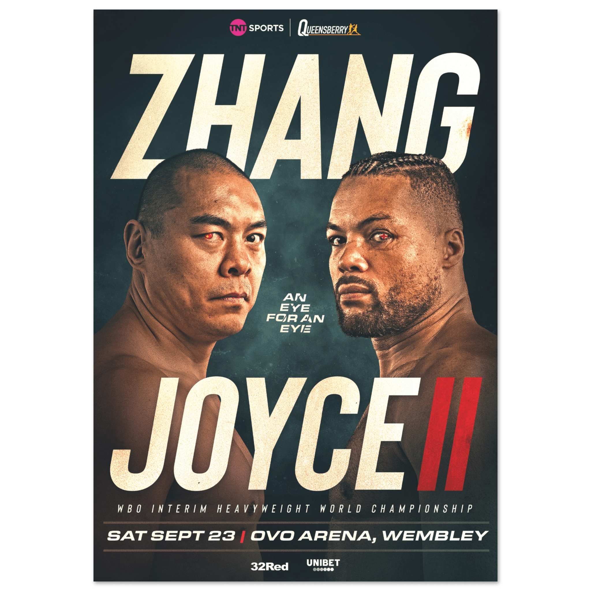 Zhilei Zhang vs Joe Joyce II - Fight Night Official Poster - Queensberry