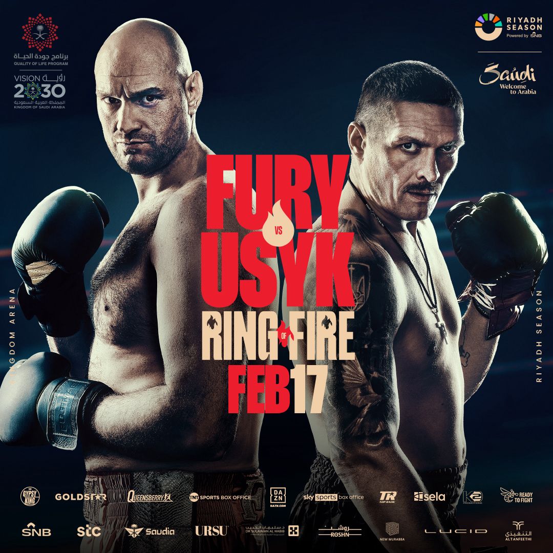 Riyadh Season’S Fury Vs Usyk Ppv To Be Broadcast Across Tnt Sports, Dazn & Sky Sports