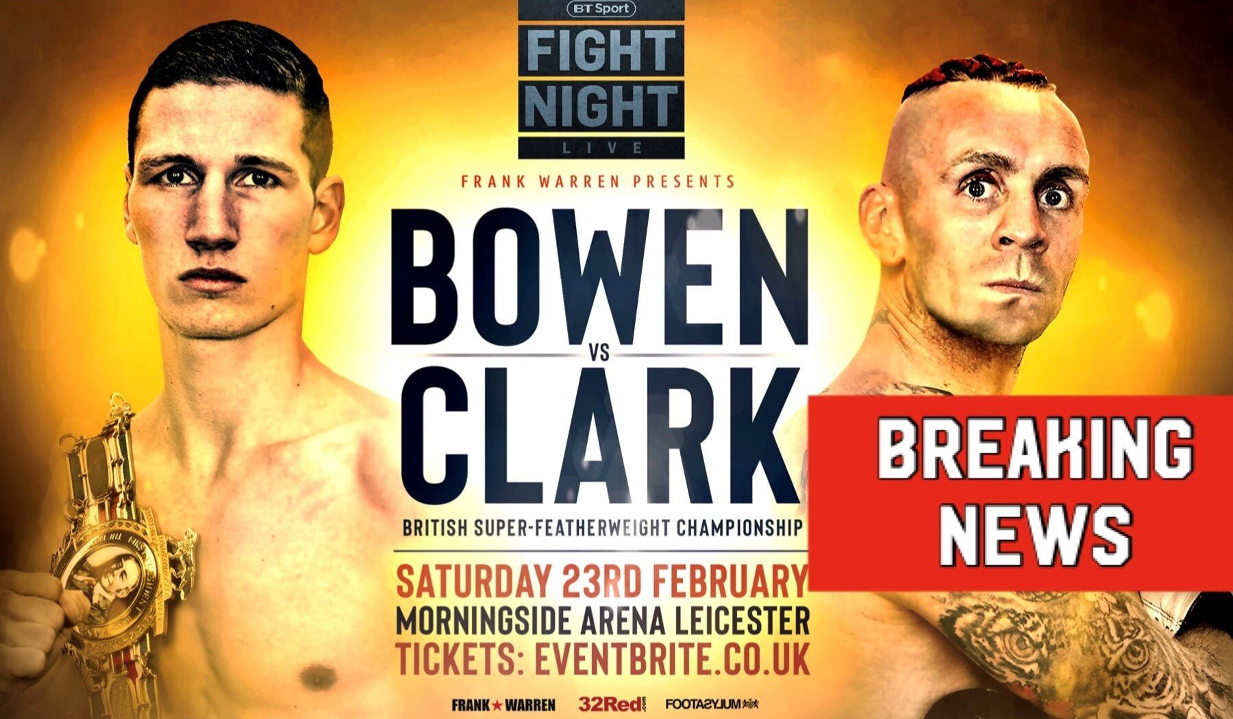 Bowen-Clark British Title Bust Up Lands In Leicester On February 23Rd - Queensberry