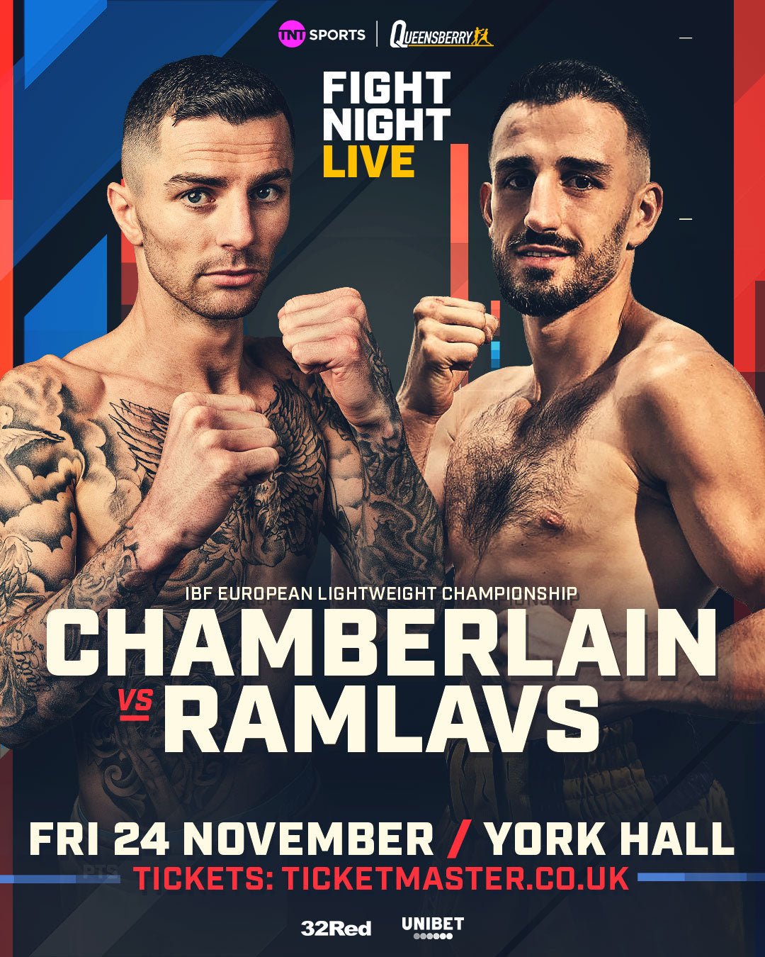 Chamberlain And Turner Head Up York Hall Title Double - Queensberry