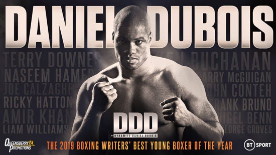 Daniel Dubois Wins Prestigious Boxing Writers' Young Boxer Of The Year Award For 2019 - Queensberry