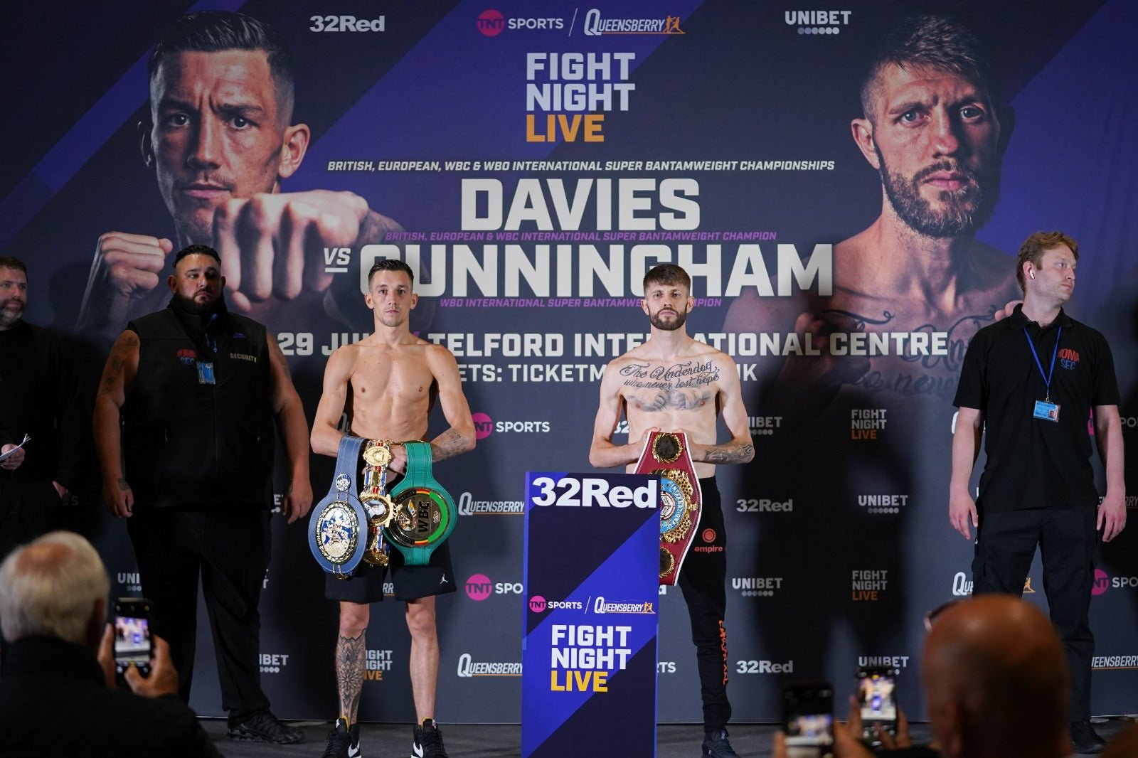 Davies Vs Cunningham Weigh-In Results - Queensberry