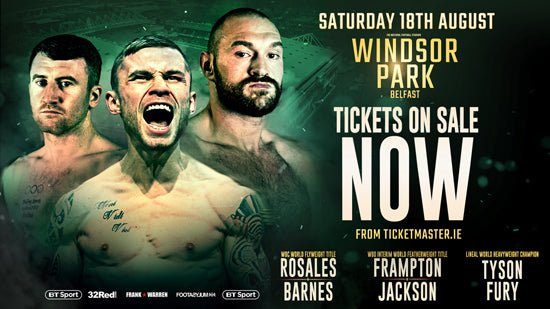 Frampton/Fury/Barnes Tickets On Sale Now - Queensberry