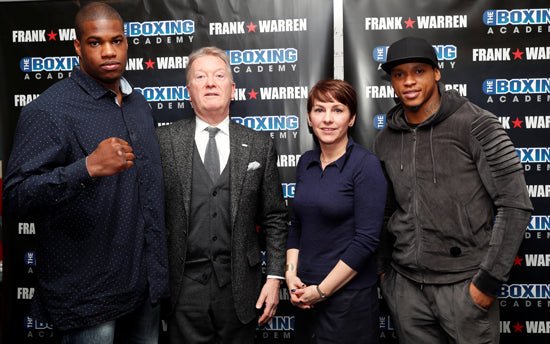 Frank Warren And Rising Stars Yarde And Dubois Visit The Boxing Academy Ahead Of Huge Copper Box Arena Fight Night - Queensberry