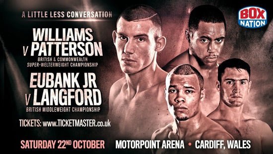 Frank Warren Announces Huge Eubank Jr V Langford And Williams V Patterson Double Header At Cardiff's Motorpoint Arena On Oct 22Nd - Queensberry