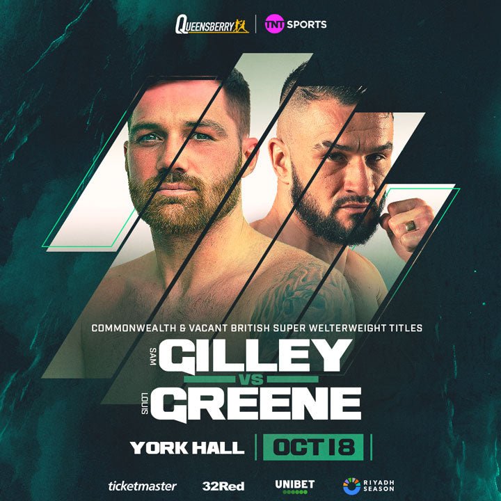 Gilley V Greene Headlines York Hall On October 18 - Queensberry