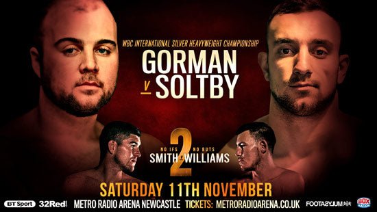 Gorman Clashes With Soltby For Wbc International Heavyweight Belt In Newcastle - Queensberry