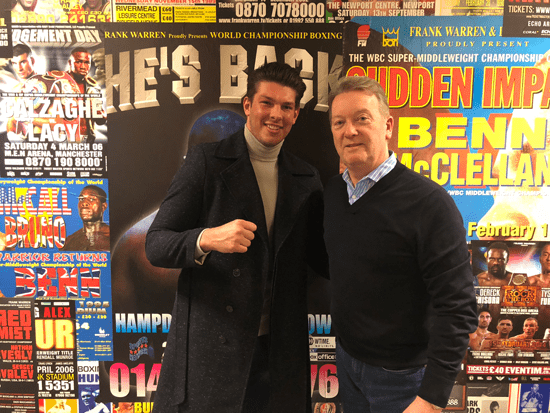 James Branch Signs Promotional Deal With Frank Warren - Queensberry