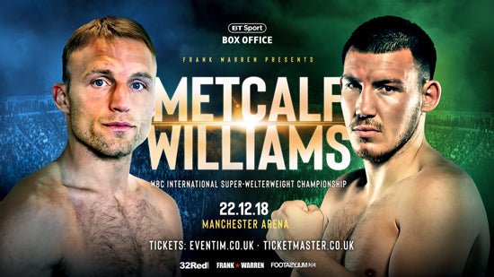 Jj Metcalf Vs Liam Williams Added To Manchester Show - Queensberry