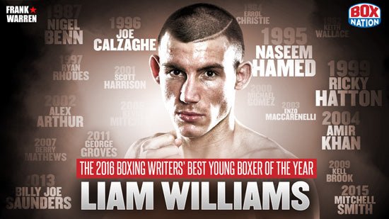 Liam Williams Named Best Young Boxer Of The Year By Boxing Writers' Club - Queensberry