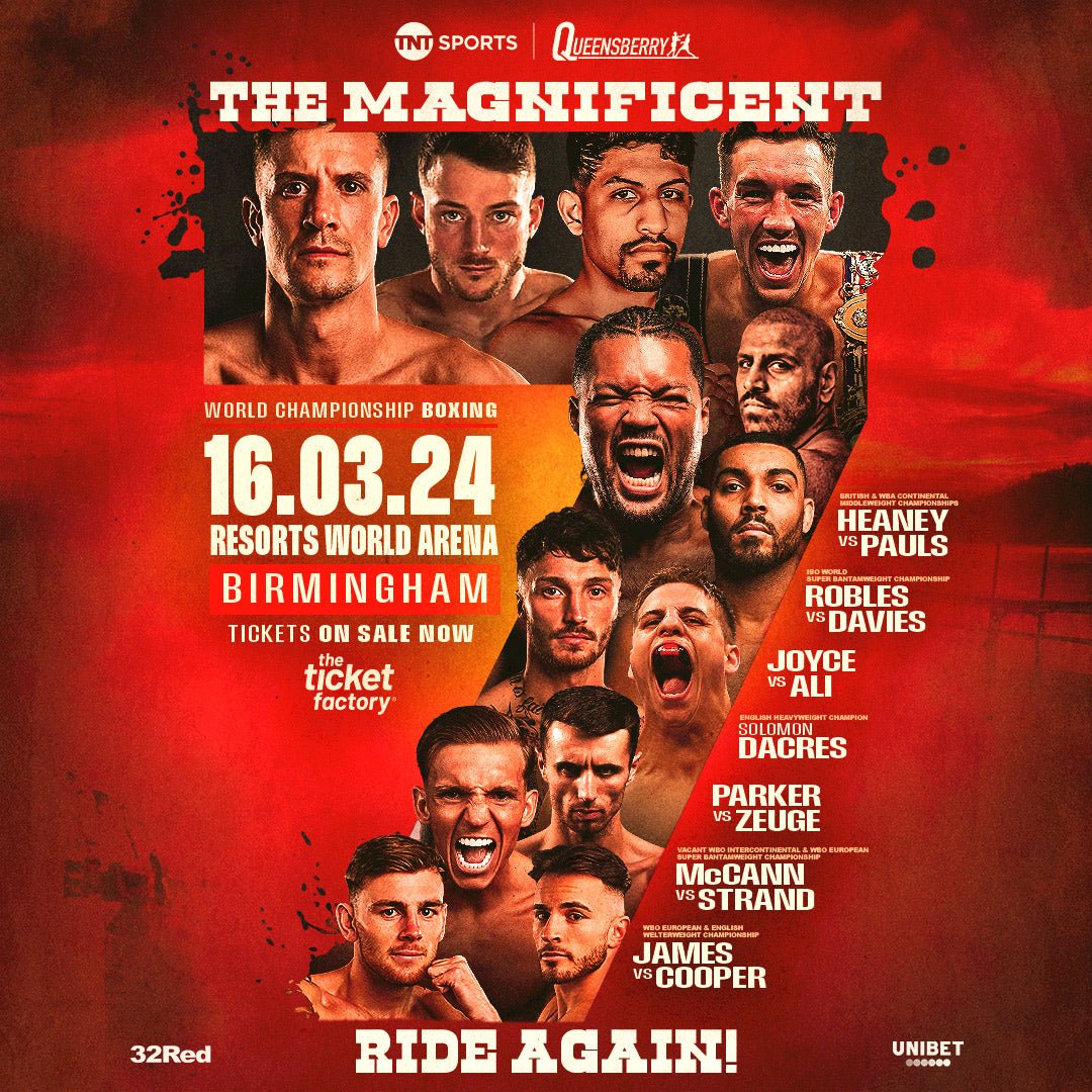 Magnificent Seven Ride Again - Birmingham, 16 March - Queensberry