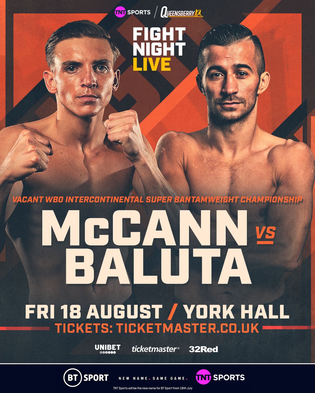 Mccann Vs Baluta Set For 18 August - Queensberry