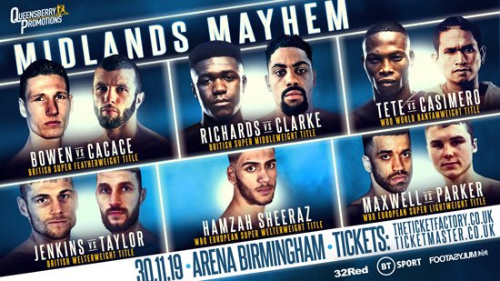 Midlands Mayhem Comes To The Arena Birmingham On November 30 - Queensberry