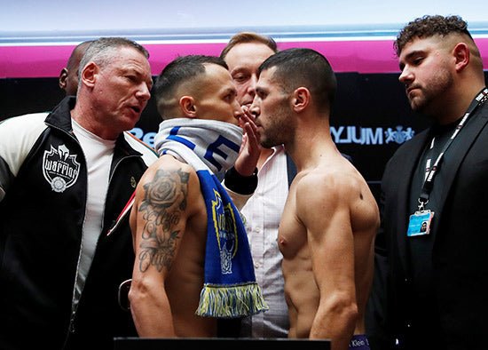 Official Weights And Running Order: Warrington Vs Takoucht - Queensberry