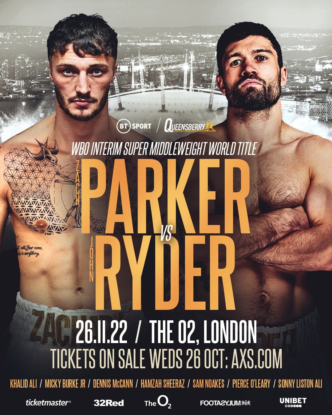 Parker Vs Ryder All Set For 26 November At The 02 - Queensberry