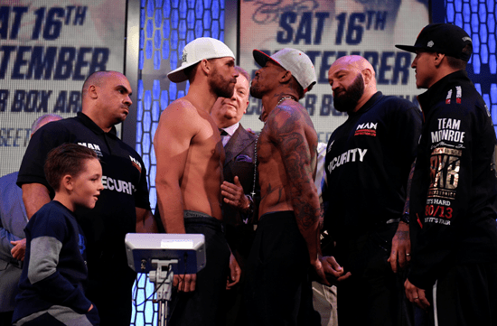 Saunders V Monroe Jr Weights And Running Order - Queensberry