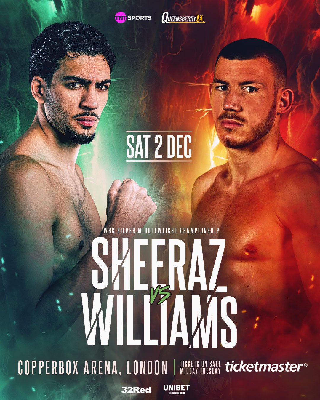Sheeraz Vs Williams Booked For The Box On 2 December - Queensberry