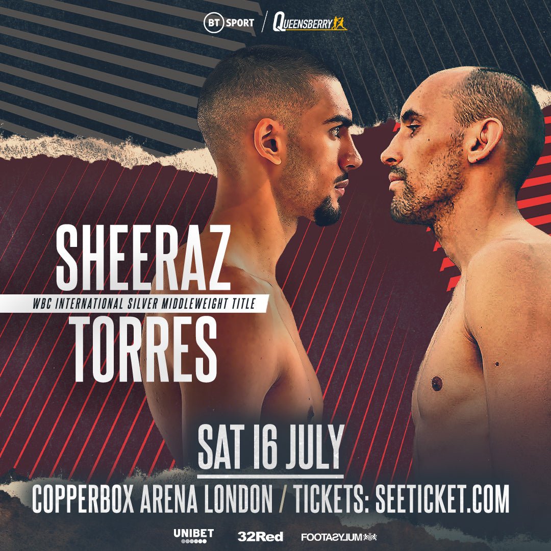 Step-Up For Sheeraz At The Copper Box, July 16 - Queensberry