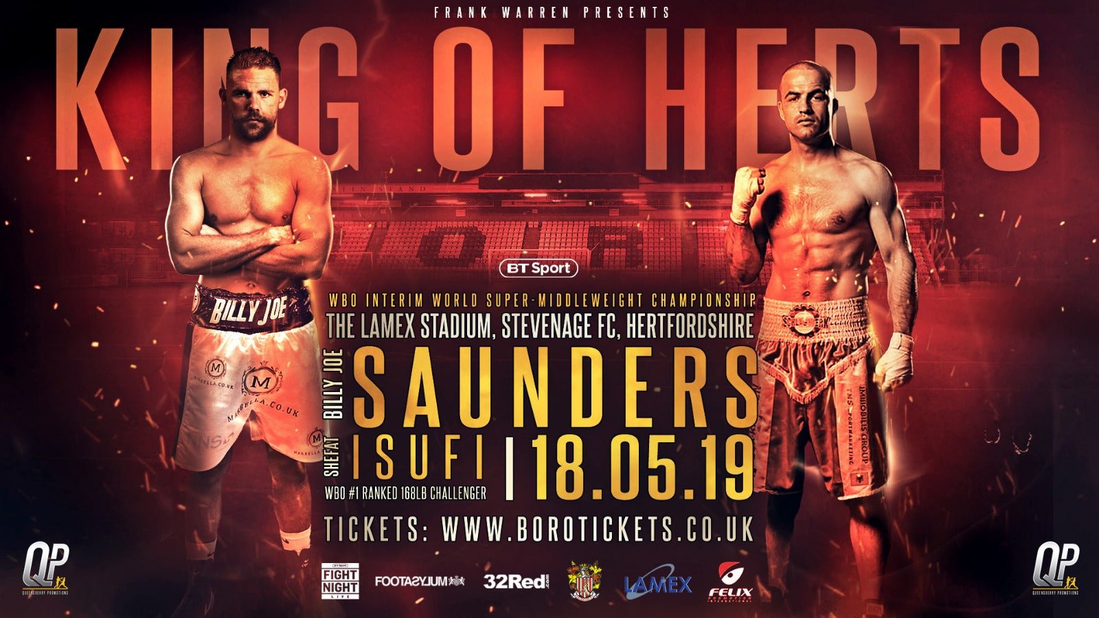 Stevenage Taking Shape - Undercard Update - Queensberry