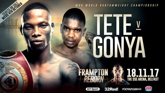 Tete To Defend Wbo Bantamweight World Title Against Gonya In Belfast - Queensberry