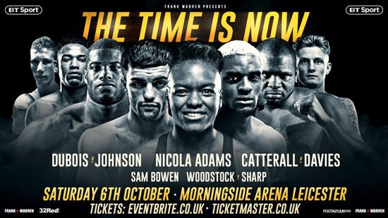 'The Time Is Now' Weights And Running Order - Queensberry