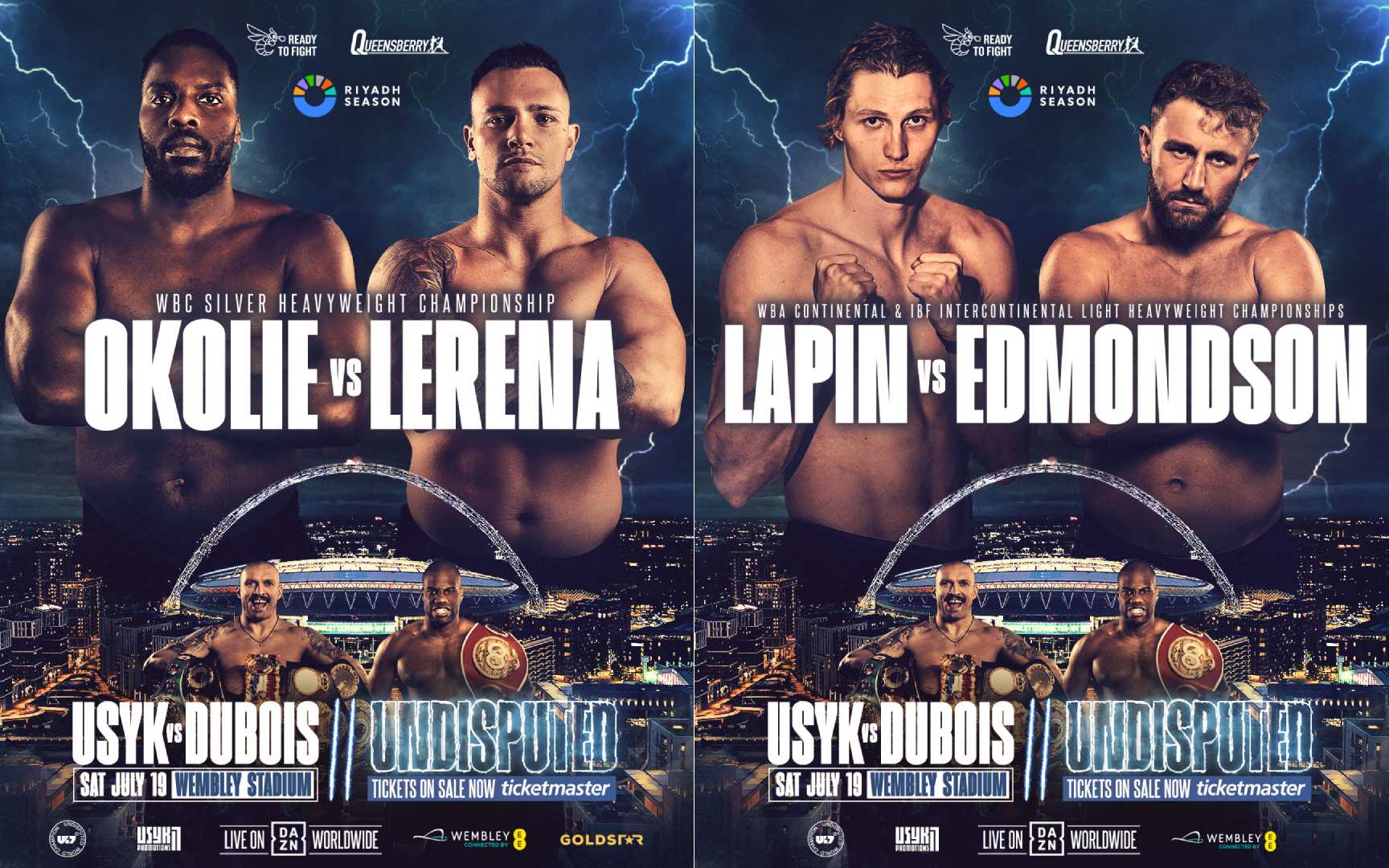 Undisputed: Wembley Undercard Announced - Queensberry