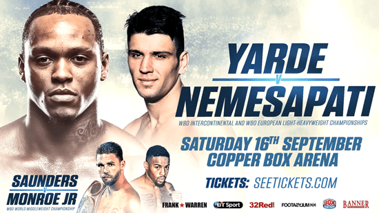 Yarde Faces Nemesapati For Wbo Intercontinental Championship - Queensberry