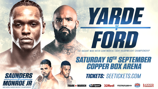 Yarde Faces Undefeated Ford In Wbo Inter-Continental Clash - Queensberry