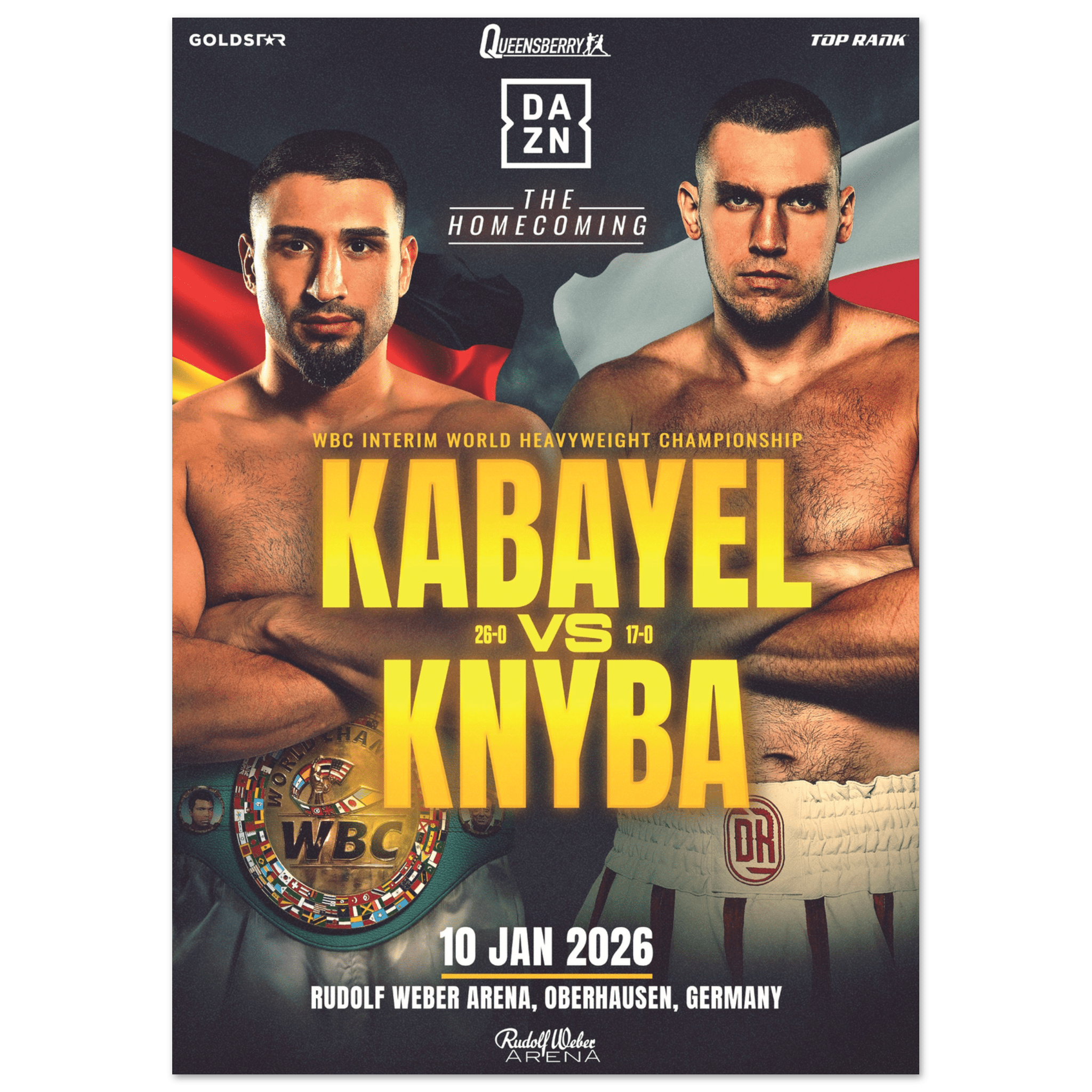 Abit Kabayel vs Damian Knyba - Fight Night Official Poster - Queensberry