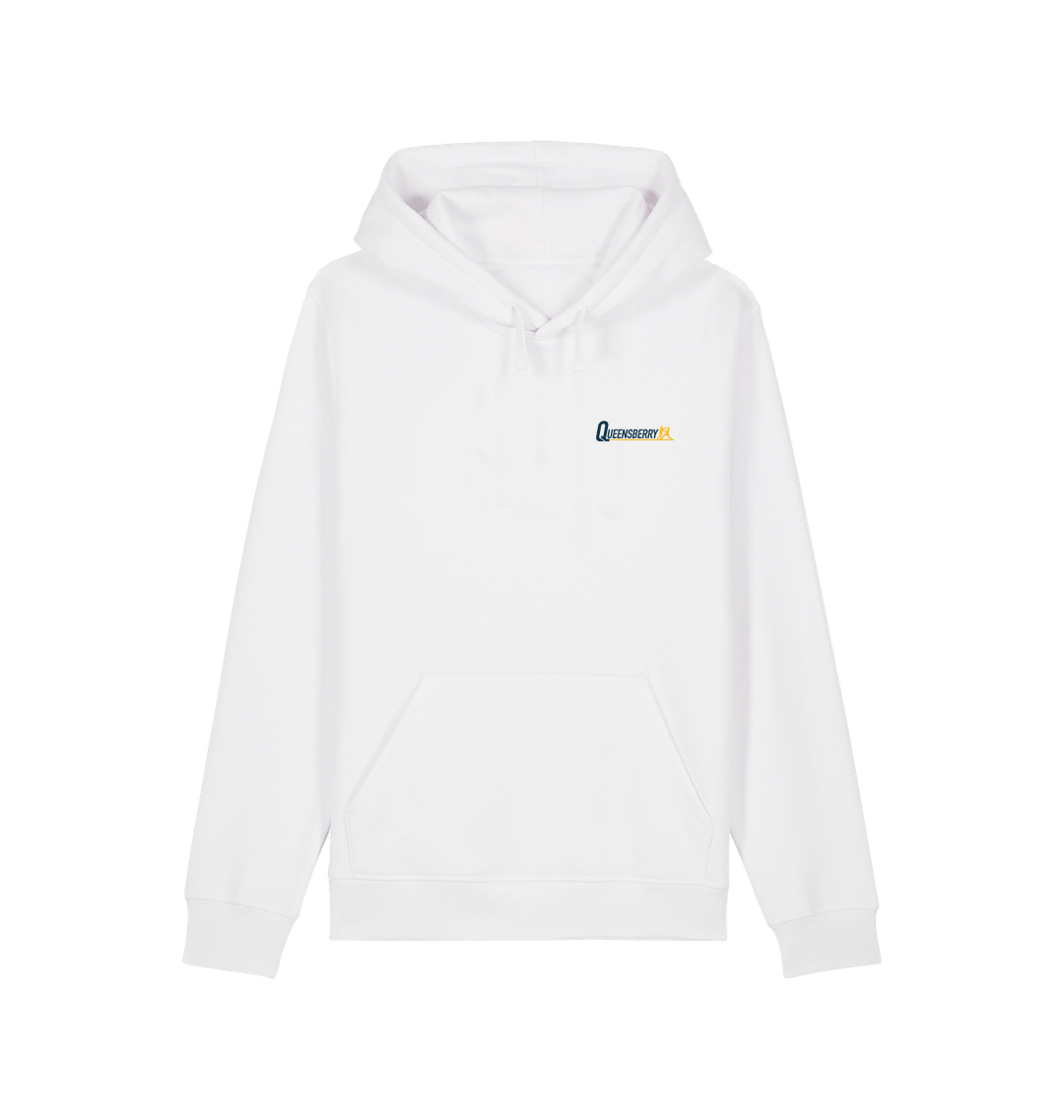White Printed Hoody Front