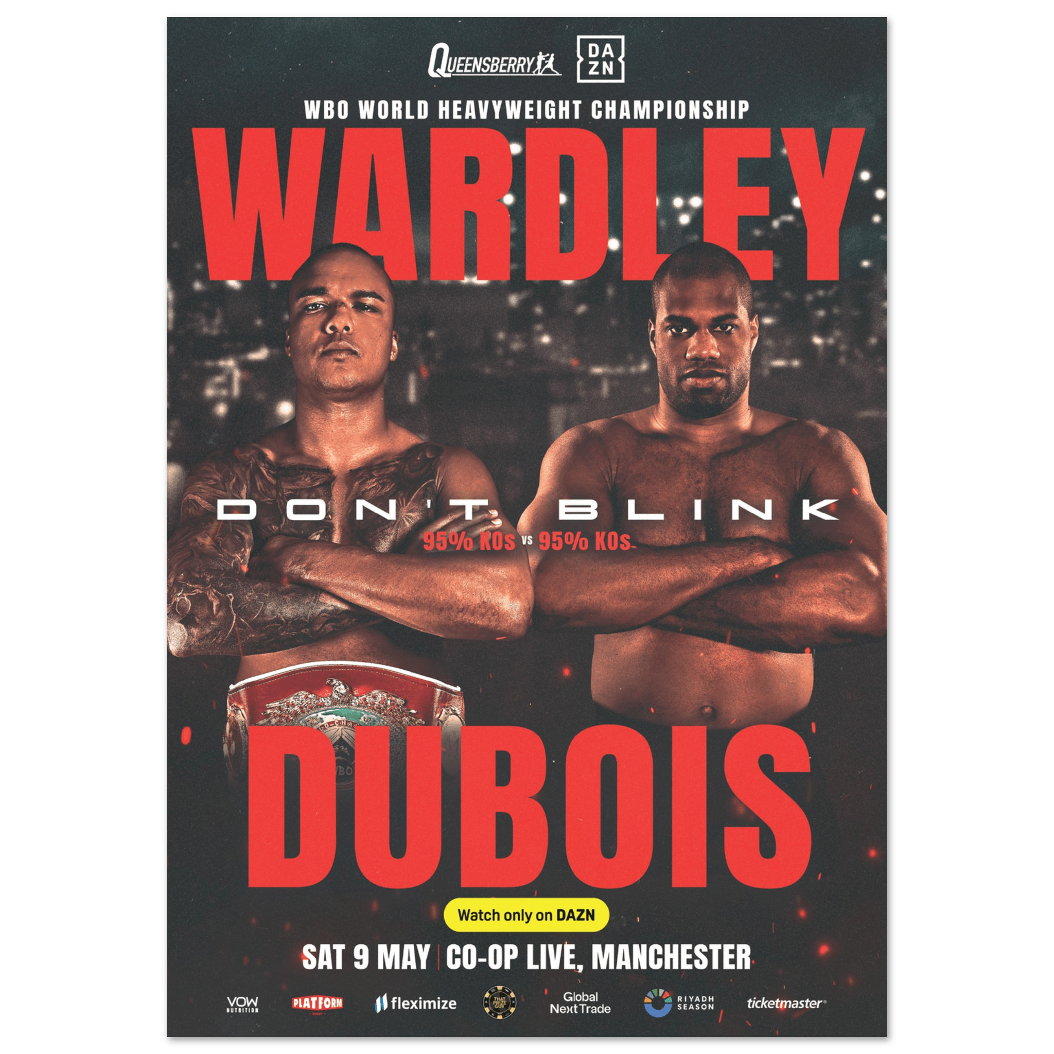 Fabio Wardley vs Daniel Dubois - Fight Night Official Poster - Queensberry