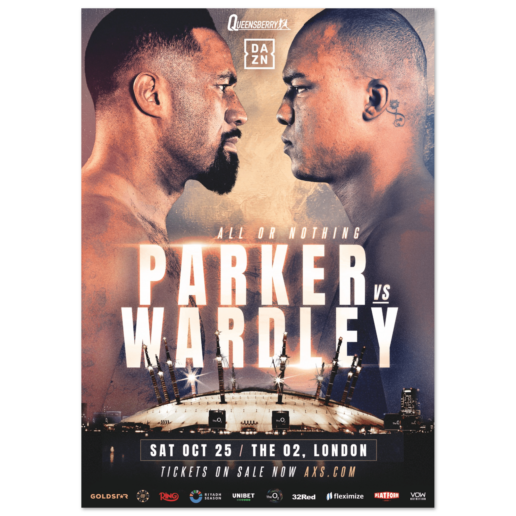 Joseph Parker vs Fabio Wardley - Fight Night Official Poster - Queensberry