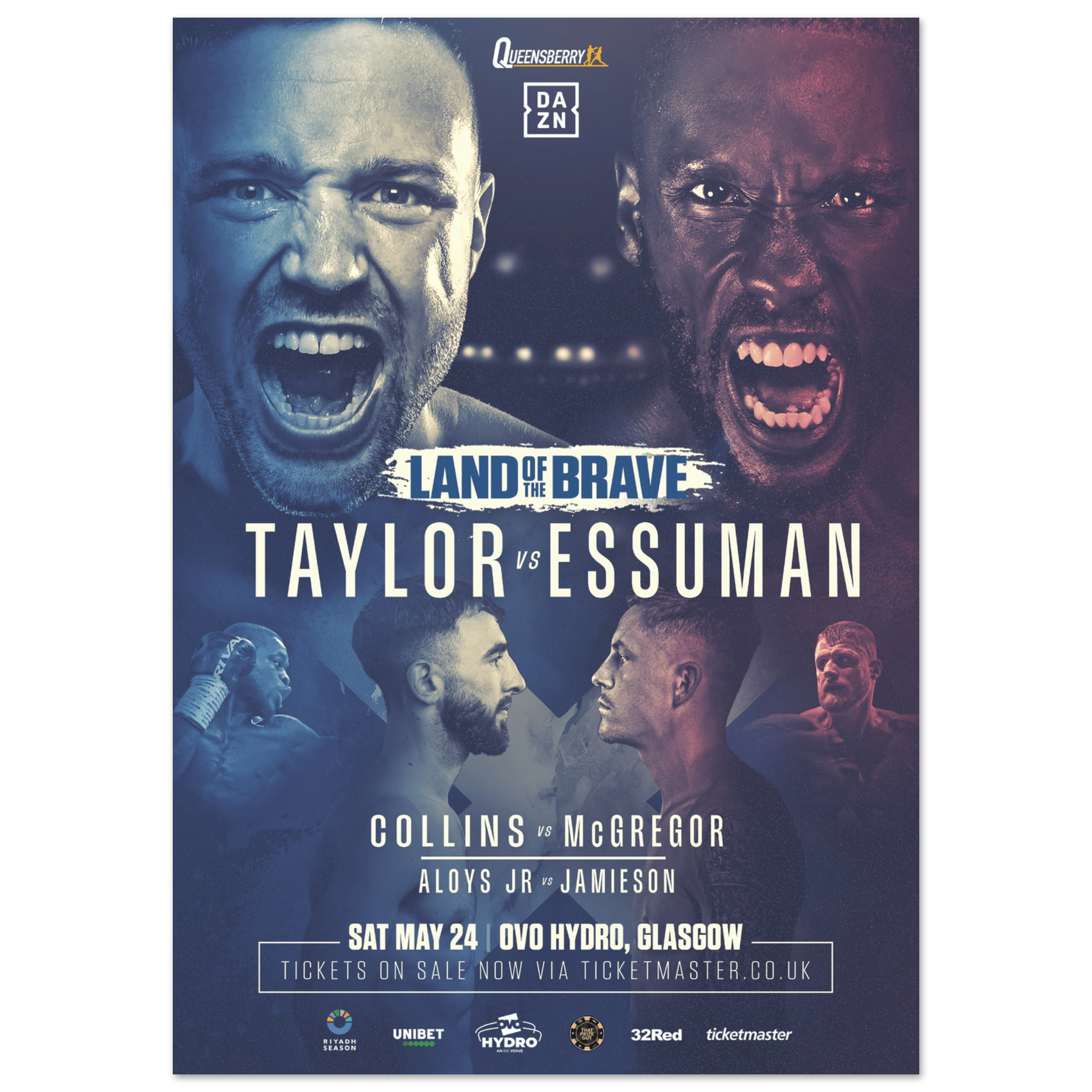 Josh Taylor vs Ekow Essuman - Fight Night Official Poster - Queensberry
