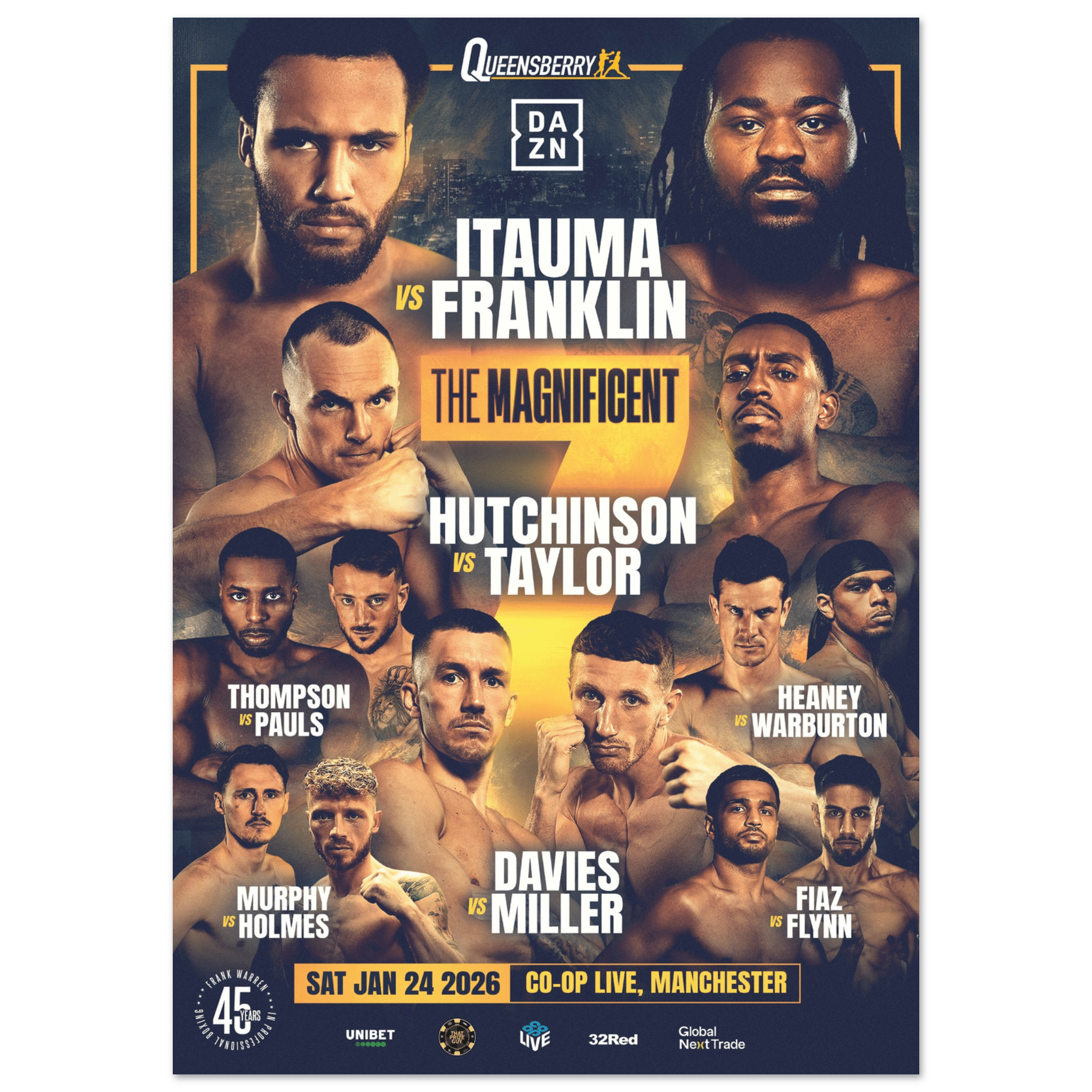 Nick Ball vs Brandon Figueroa - Fight Night Official Poster - Queensberry