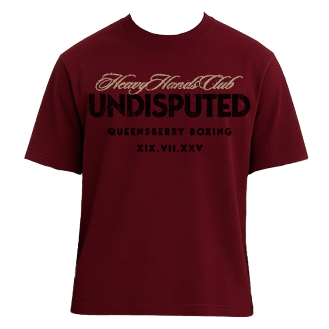 UNDISPUTED Short Sleeve Burgundy T-Shirt - Queensberry